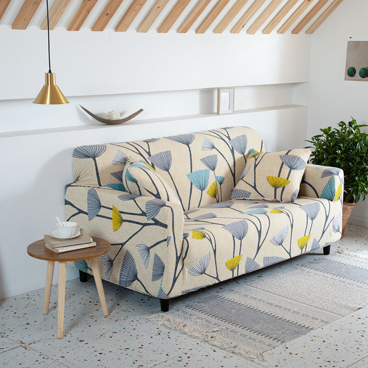 Qeeruim Home Dandelion Song Printed All Cover Stretch Box Cushion Sofa